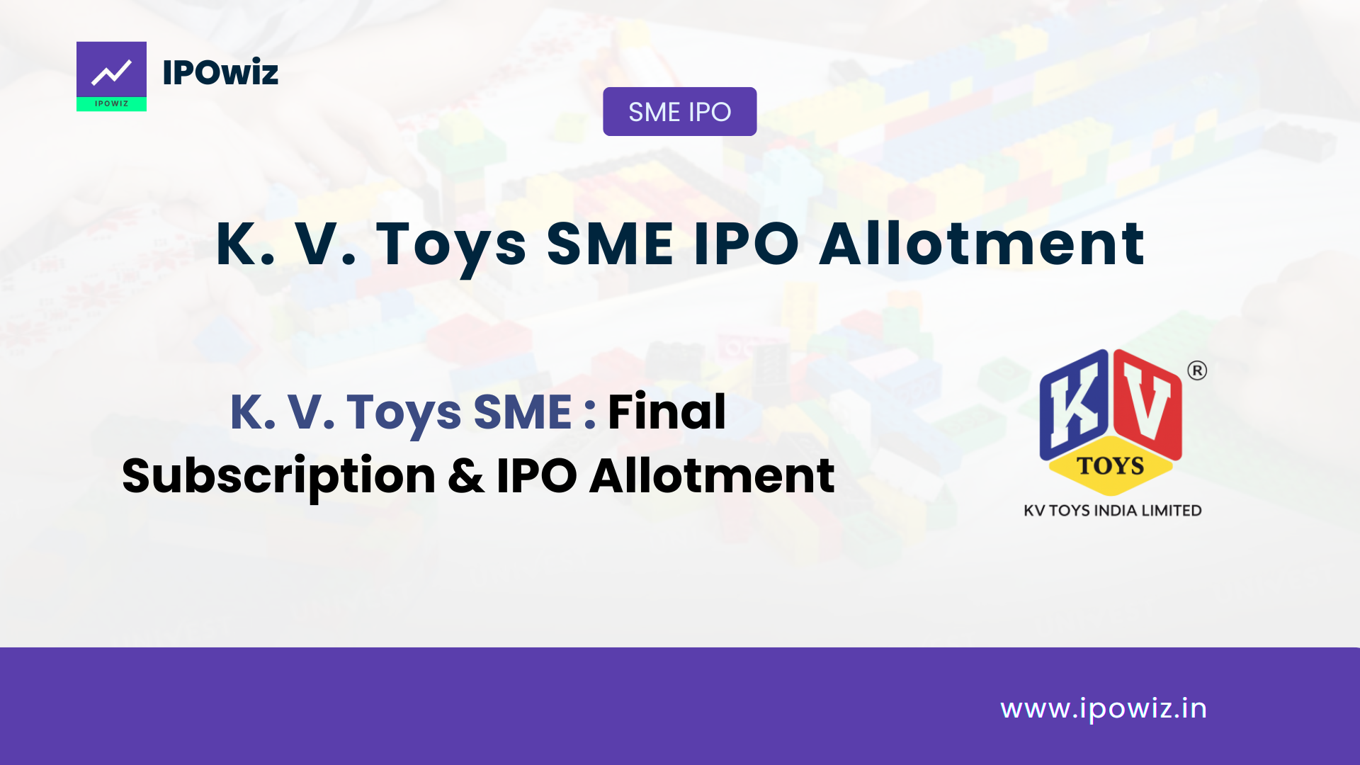 K V Toys IPO Allotment Out Today: Check Status & Live GMP
