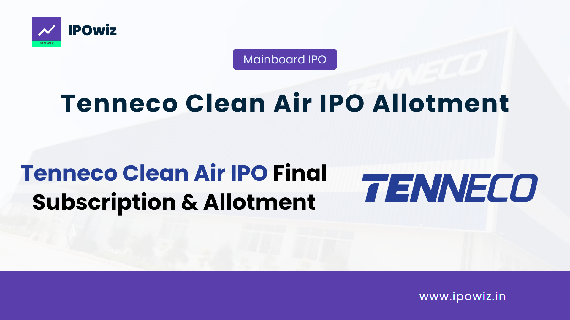 Tenneco Clean Air IPO Allotment Status: Step by Step to check via Linkintime